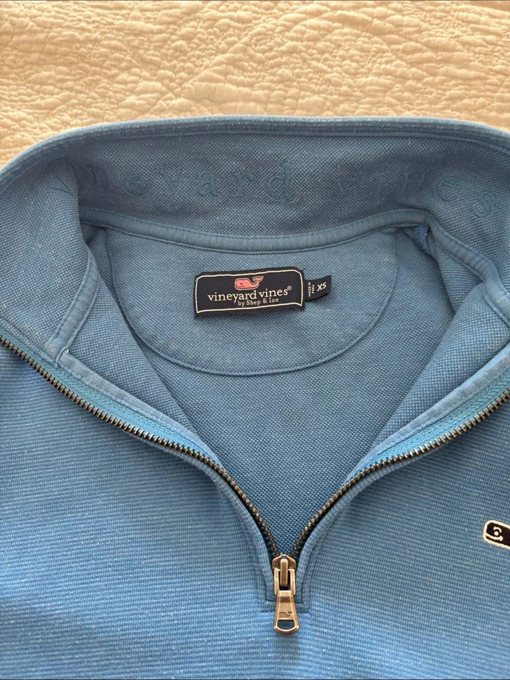 Vineyard Vines Men’s Light Blue Half-Zip Pullover
